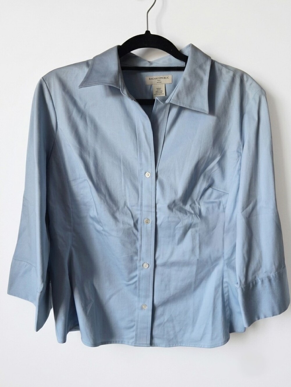 Banana Republic Women's XL Petite Light Blue Button-Up Blouse